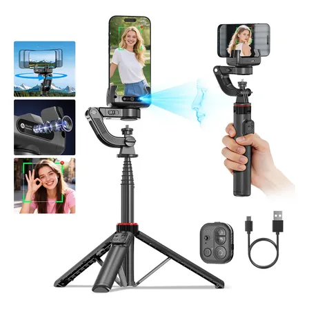 C22 Ai Estabilizador De 360 Graus Tripé Gimbal Para Celular Preto