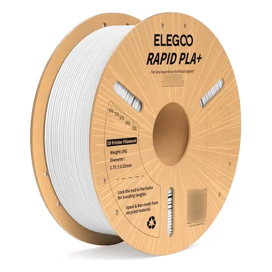 Filamento 3d Rapid Pla+ Elegoo 1kg 600mm/s Hyper Velocidade Cor Branco