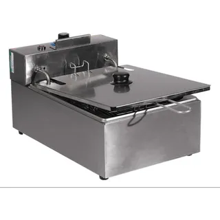 Fritadeira Elétrica Inox Profissional 1 Cuba 5l C/ Tampa Fritadeira Elétrica Inox Profissional 1 Cuba 5l C/ Tampa