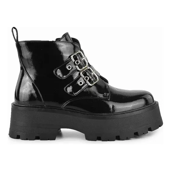 Bota Casual Doble Hebilla Sarah Korium Para Mujer