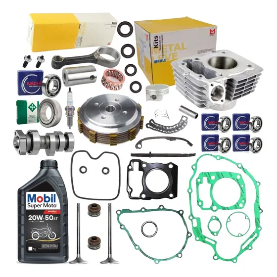 Kit Cilindro Titan 150 Fan Bros 150 Comando Válvula Biela