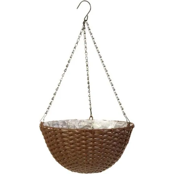 Maceta Colgante Tejida Cesta Plantas Flores Color Mc 0466 Marrón