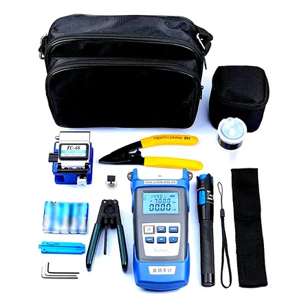 Kit Ferramentas Fibra Óptica 15 Pcs Ftth Completo Reforçado Preto