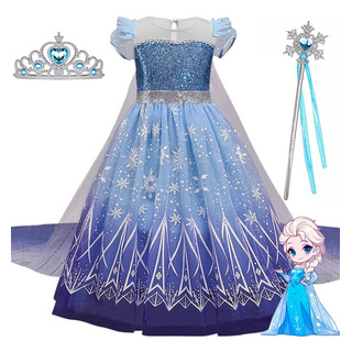 Vestido De Princesa Para Elsa, Disfraz De Frozen 2 Diseñopara Niña, Ropa De Halloween, Fiesta O Cosplay, Cumpleaños, Belleza, Vestir Con Accesorios Vestido De Princesa Para Elsa, Disfraz De Frozen 2 Diseñopara Niña, Ropa De Halloween, Fiesta O Cosplay, Cumpleaños, Belleza, Vestir Con Accesorios