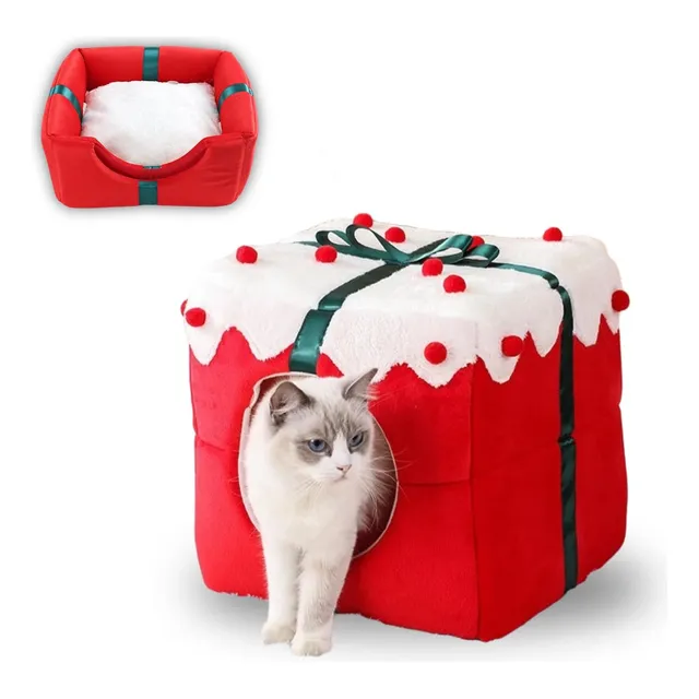 Cama Para Gato Cubo Diseño Regalo De Navidad
