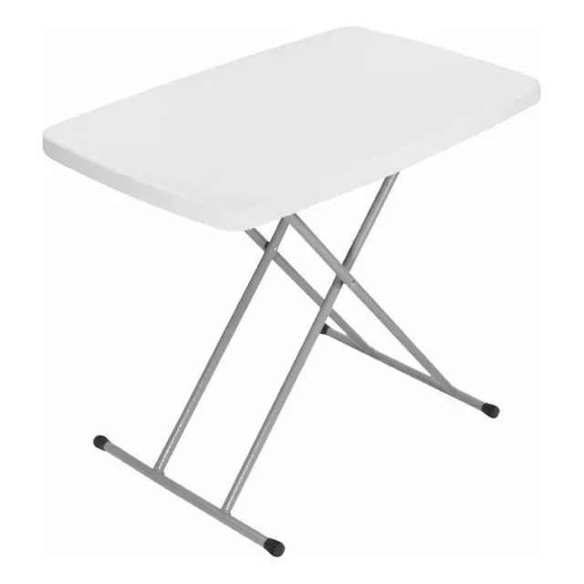 Mesa De Servicio Plegable Ajustable 3 Posiciones Gardenlife Color Blanco