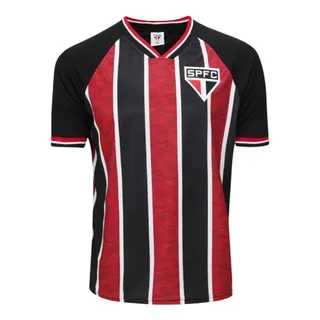 Camiseta SĂŁo Paulo Listras Masculino - Preto E Vermelho Camiseta SĂŁo Paulo Listras Masculino - Preto E Vermelho