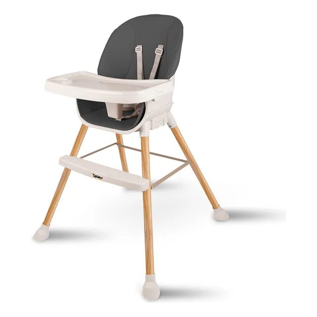Silla para Bebé Shimy 5 en 1 con Bandeja para Comer, Periquera con 5 Funciones Diferentes y Cinturón de Seguridad Ajustable, Silla Alta Periquera Portátil para Niños de 6 a 36 Meses, Altura Ajustable