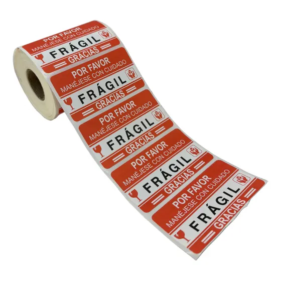 300 Etiquetas Stickers Frágil 10x15 Cm  Producto Delicado