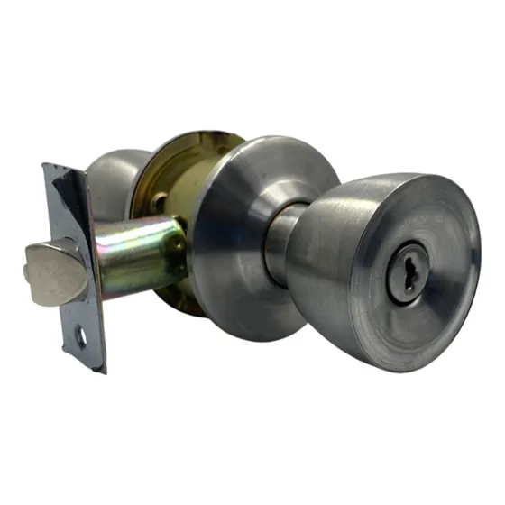 Cerradura D/pomo P/puerta De Madera Acero Inoxidable 3 Llave