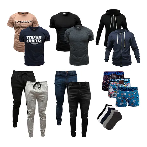Pack Hombre Camperas Remeras Jeans Joggers Boxers Medias