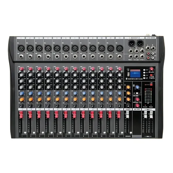 Mesa De Som 12 Canais Com Bluetooth,delay,usb,mp3,+48v