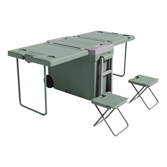 Set De Camping Bynox 3en1 - Conservadora Mesa Con Dos Sillas