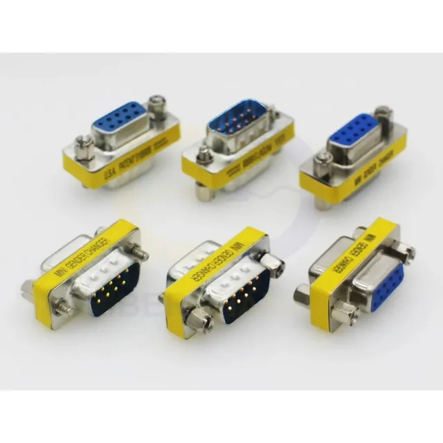 Paq 3 Cople Conector Adaptador Db9 Rs232 Macho Y Hembra