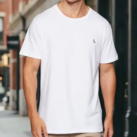Camiseta Regular Essence Reserva Masculina Branco T-shirt Lisa M Liso