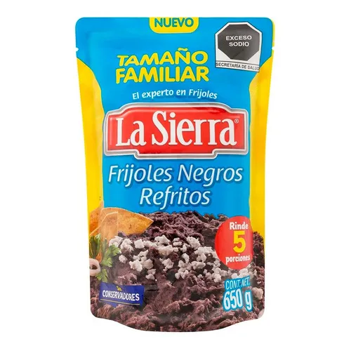 Frijoles La Sierra Negros Refritos 650 g