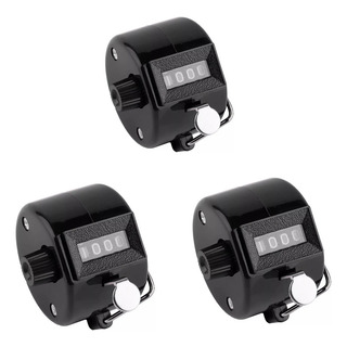 Kit 3 Contador Mecânico 4 Dígitos Volta Manual Botão Pessoas Kit 3 Contador Mecânico 4 Dígitos Volta Manual Botão Pessoas