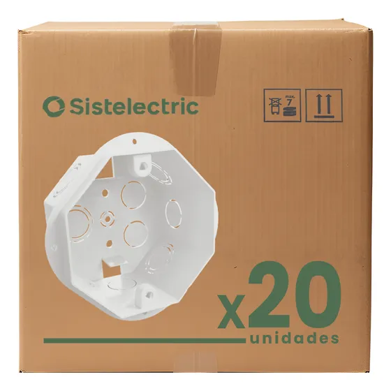 Caja De Embutir Octogonal Chica 9x9cm Pvc X20 Genrod