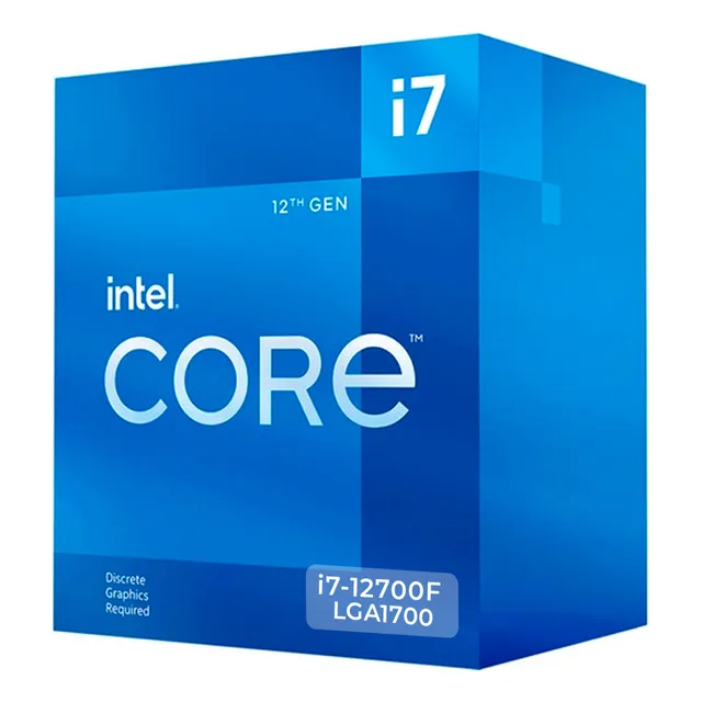 Procesador Gamer Intel Core i7-12700F BX8071512700F De 12 Núcleos Y 1.60 GHz De Frecuencia Base Sin Gráfica Integrada