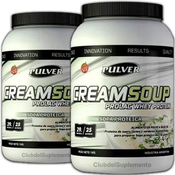 2 Cream Soup Pulver 1k Sopa Crema Proteica Vegetales S/ Tacc