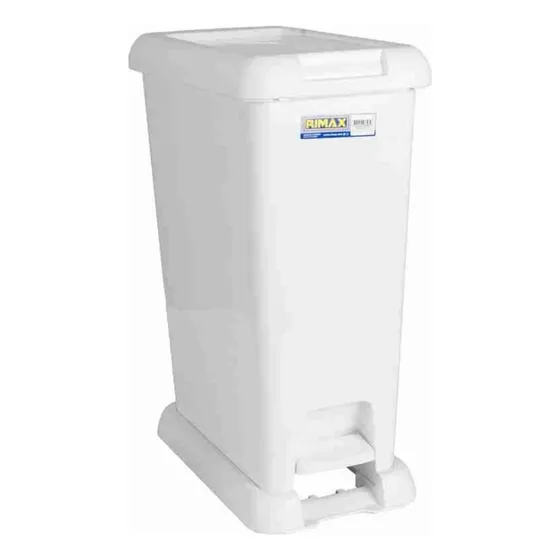 Basurero De Pedal 35 Lts Blanco Rimax