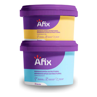 Super Cola Concreto Ferro Metal Epóxi Estrutural 1kg Afix Super Cola Concreto Ferro Metal Epóxi Estrutural 1kg Afix