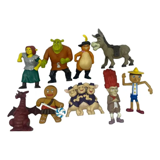 Boneco Shrek - Mc Donald's Ano 2010 - Coleção C/ 9 Peças
