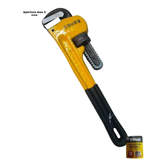 Llave De Tubo 10 Pulgadas Mango De Goma