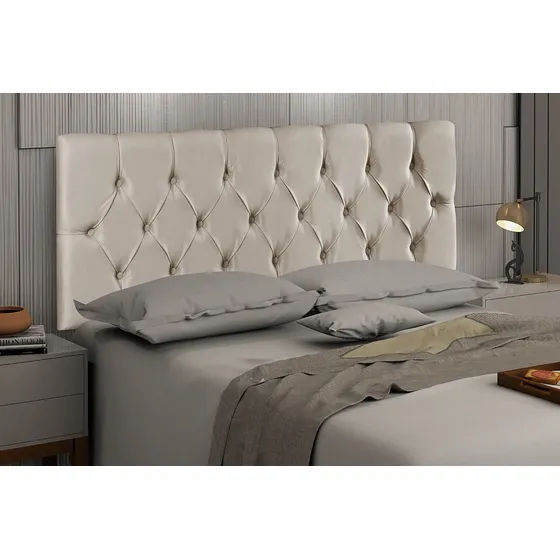Painel Cabeceira Paris Chapa Cama Box Estofada Mdf Solteiro