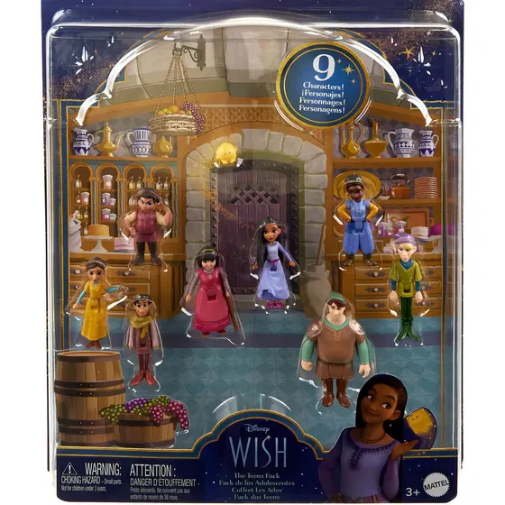 Disney Wish - Pack De Los Adolescentes - 9 Figuras - Mattel
