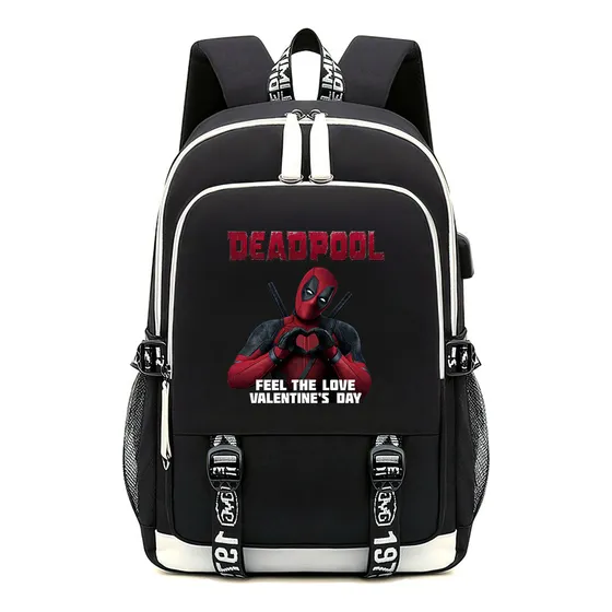 Mochilas Escolares Deadpool-wolverine Para Niños Multifunció