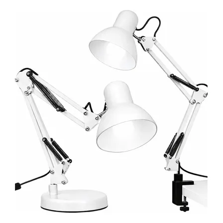 Luminaria Branca de Mesa Pixar Premium Thevisionaries Metal Reforçado Abajur Luz Led De Bancada Articulada