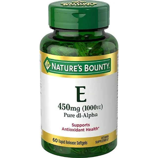 Vitamina E (450mg) 1000iu 60 Capsulas Nature's Bounty