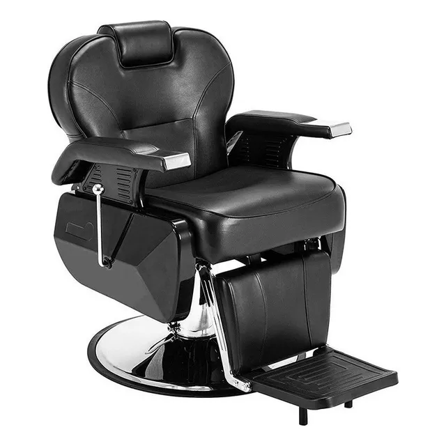 Sillón Peluquería Estética Reclinable Nanofort mkz-sillonbarbe color Negro
