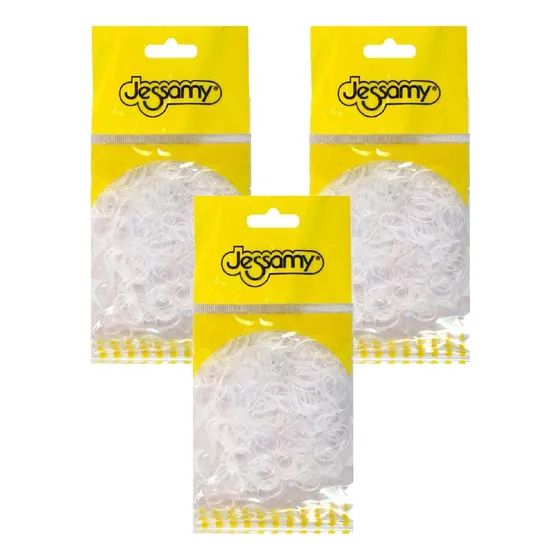 Banditas Gomitas Transparent Elásticas Para Peinados X3 B300 Color Transparente