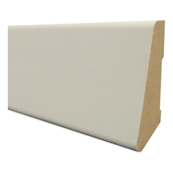 Zocalo De Mdf 15mm X 57mm X 2,44 Mts Prepintado Blanco 