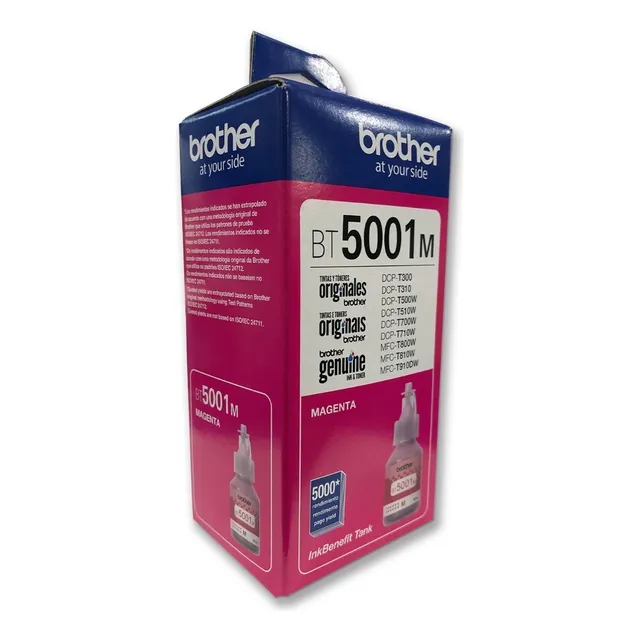 Cartucho De Tinta Brother Bt5001m Color Magenta De 48.8 Ml
