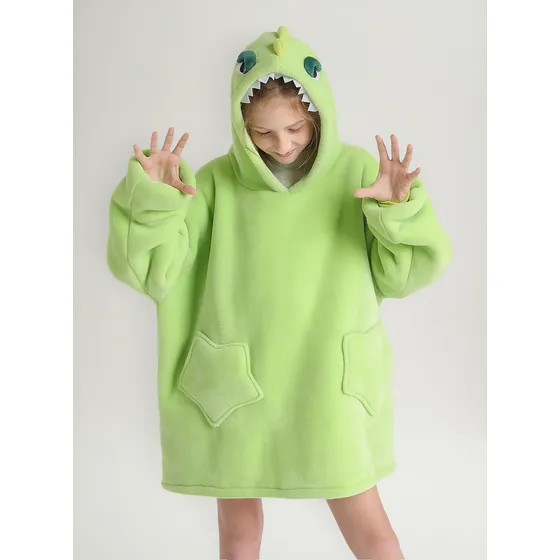 Buzo Manta Canguro Gigante Poncho Corderito Infantil Unisex
