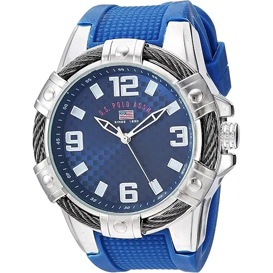 U.s. Polo Assn. - Reloj Deportivo Para Hombre Color Plateado