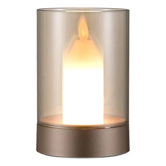 Lámpara De Ambiente Con Forma De Vela De Simulación Led,