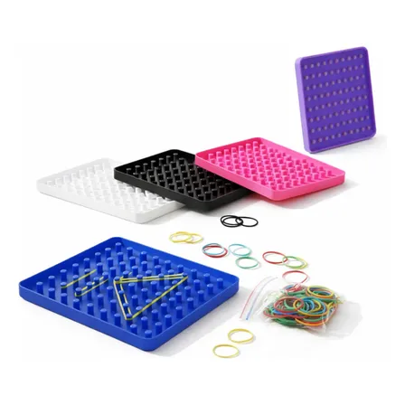 Geoplano Educativo Brinquedo Infantil Matemática Formas Branco