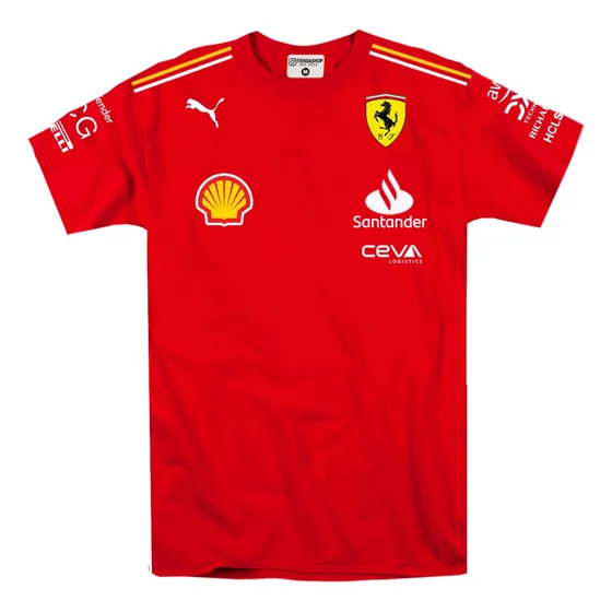 Franela Ferrari F1 2024 Manga Corta Algodon Dama Y Caballero