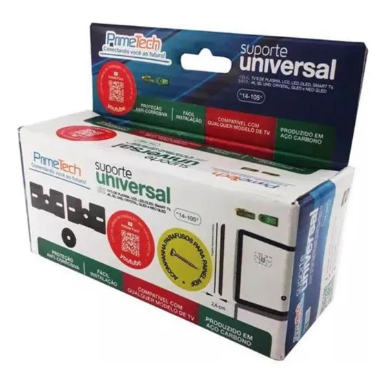 Suporte Tv Fixo Universal Primetech De 14 A 105 Pol. Preto