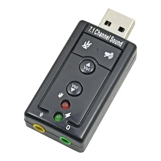Placa Sonido Usb Externa Grabar 7.1 Pc Tarjeta Sonido 