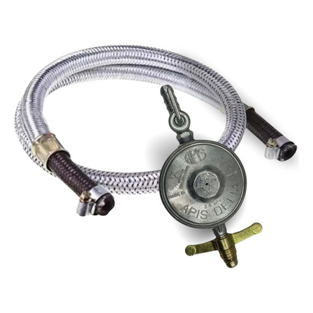 Kit Regulador Registro Gás Delta 1kg 3255/04 + 2m Mangueira Kit Regulador Registro Gás Delta 1kg 3255/04 + 2m Mangueira