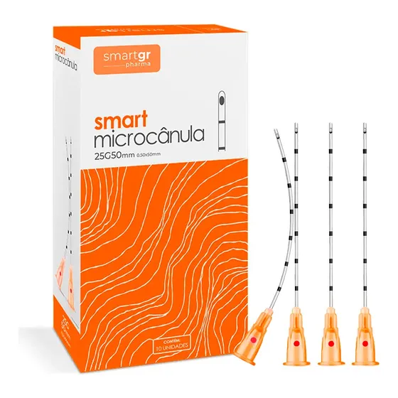 Smart Micro Cânula Smart Gr 25g X 50m Caixa Com 10 Unidades