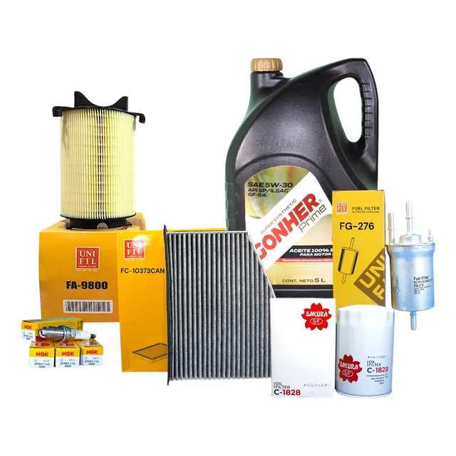 Kit Afinación Para Jetta A6 Mk6 2.0 11-18 5w30 Cabina Bujías