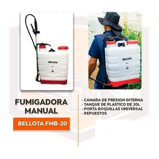 Fumigadora Asperjadora De Mochila 20lts Bellota Fmb-20