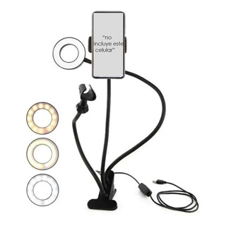 Soporte P Celular Selfie Aro Luz Microfono Tripie Flexible Soporte P Celular Selfie Aro Luz Microfono Tripie Flexible