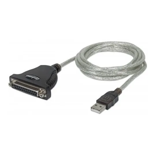 Cable Puerto Paralelo A Usb Manhattan 1.8 Metros 336581 Color Gris